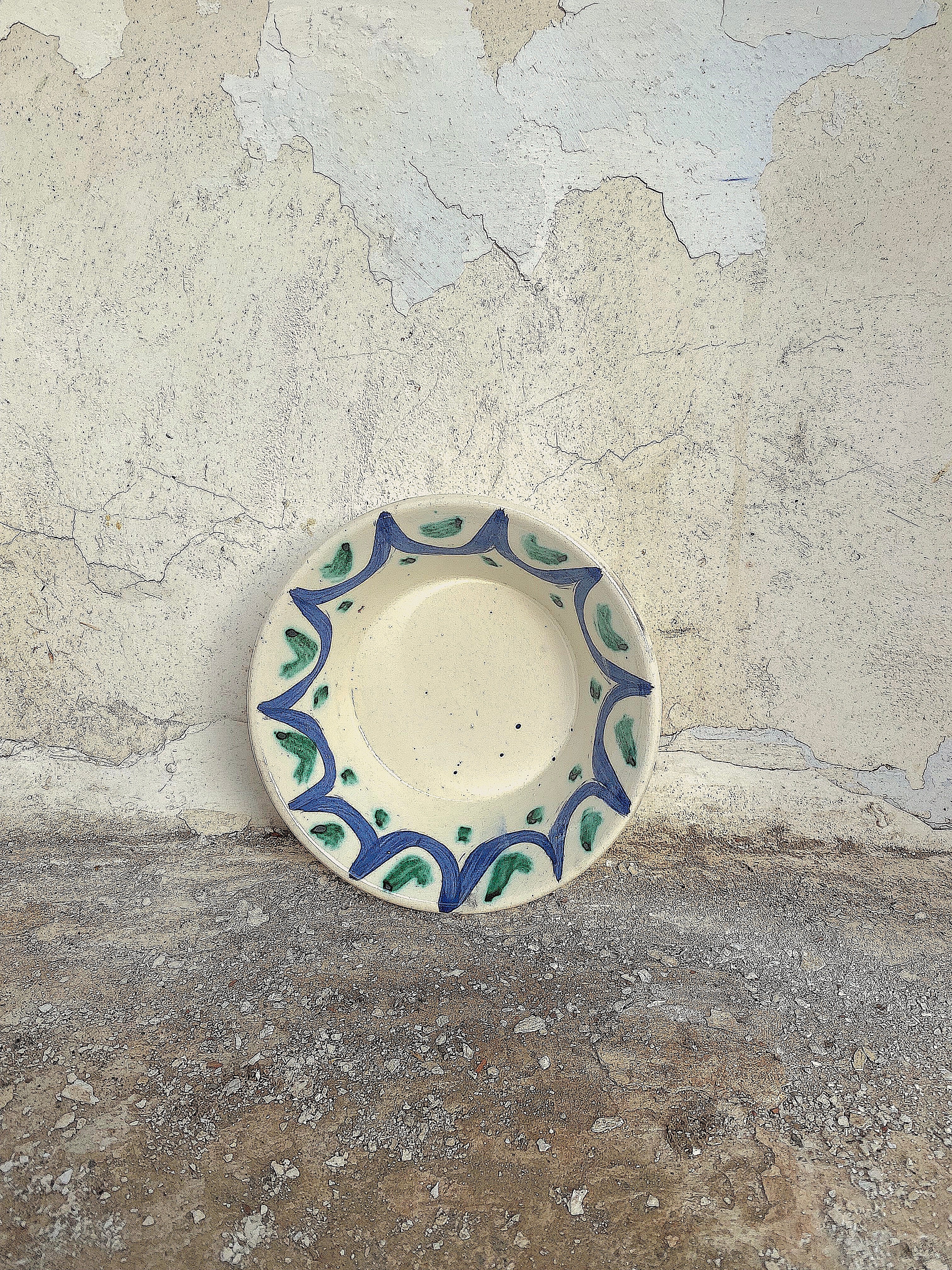 Plato hondo azul